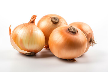 onions isolated on white background