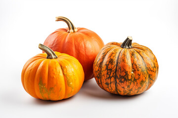 pumpkins isolated on white background