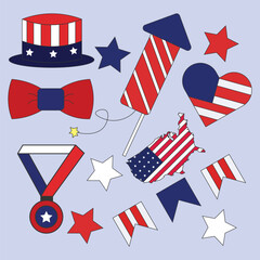 4TH OF JULY DESIGN ELEMENT POSTER OR COPY SPACE