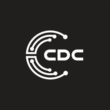 CDC letter technology logo design on black background. CDC creative initials letter IT logo concept. CDC letter design.	
