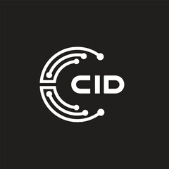 CID letter technology logo design on black background. CID creative initials letter IT logo concept. CID letter design.	
