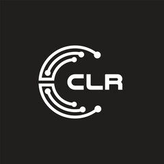 CLR letter technology logo design on black background. CLR creative initials letter IT logo concept. CLR letter design.	
