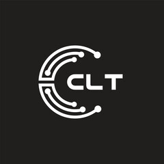 CLT letter technology logo design on black background. CLT creative initials letter IT logo concept. CLT letter design.	

