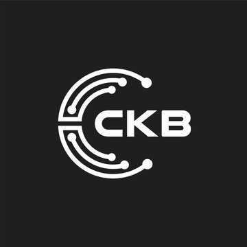 CKB letter technology logo design on black background. CKB creative initials letter IT logo concept. CKB letter design.	
