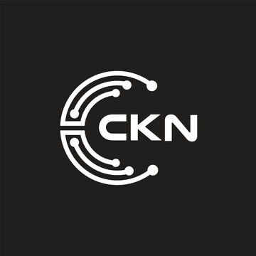 CKN letter technology logo design on black background. CKN creative initials letter IT logo concept. CKN letter design.	
