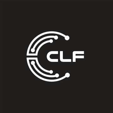 CLF letter technology logo design on black background. CLF creative initials letter IT logo concept. CLF letter design.	
