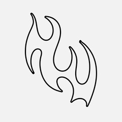 Old Flames New Look with Streetwear Objects Objects Vector Collection. A Modern and Eye Catching y2k flames.