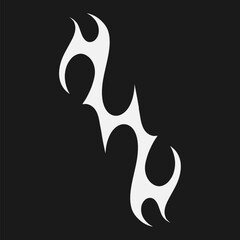 Old Flames New Look with Streetwear Objects Objects Vector Collection. A Modern and Eye Catching y2k flames.