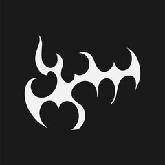 Old Flames New Look with Streetwear Objects Objects Vector Collection. A Modern and Eye Catching y2k flames.