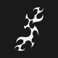 Old Flames New Look with Streetwear Objects Objects Vector Collection. A Modern and Eye Catching y2k flames.