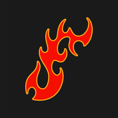 Old Flames New Look with Streetwear Objects Objects Vector Collection. A Modern and Eye Catching y2k flames.
