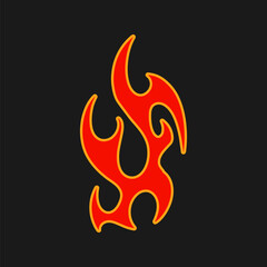 Old Flames New Look with Streetwear Objects Objects Vector Collection. A Modern and Eye Catching y2k flames.