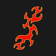 Old Flames New Look with Streetwear Objects Objects Vector Collection. A Modern and Eye Catching y2k flames.