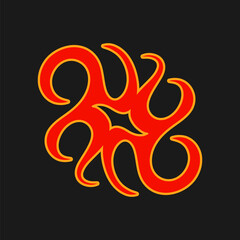 Old Flames New Look with Streetwear Objects Objects Vector Collection. A Modern and Eye Catching y2k flames.