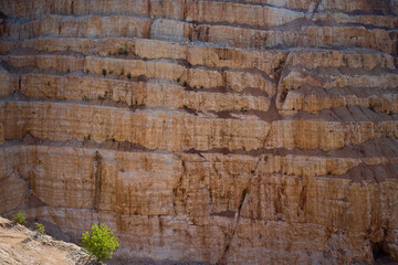 marble quarry steps. Large marble quarry. Open mining marble in a quarry.