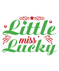 Little miss lucky St Patrick's day design, St Patrick's day SVG, St Patrick's day bundle ,design bundle, cutting file, SVG design bundle, t shirt design 