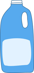 blue plastic bottle