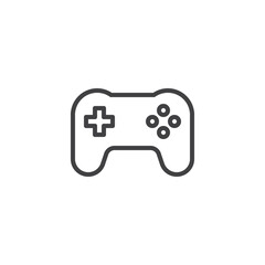 Gamepad controller line icon