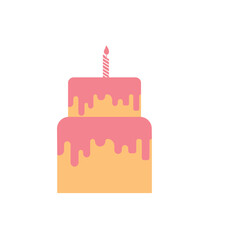 Cake birthday logo icon