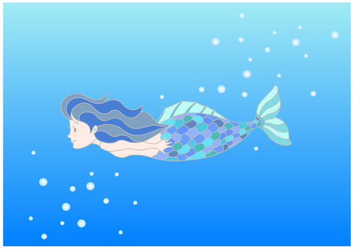 デジタルイラスト - 人魚・マーメイド