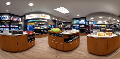 Photo of a crowded retail store with various items on display
