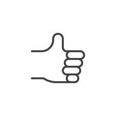 Thumbs up gesture line icon