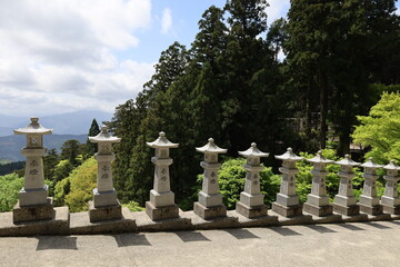 japanese lanterns in temple