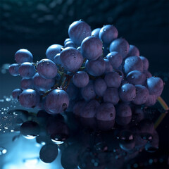A bunch of grapes Generative AI Generated