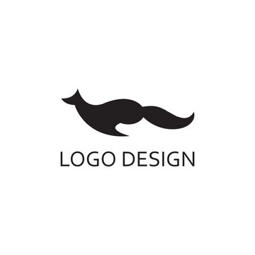 simple black fox jump for logo company design