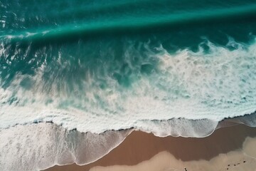 Fototapeta na wymiar wave vacation water sea beach ocean sand summer shore nature. Generative AI.