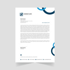 Modern Vector Professional Blue Color Corporate letterhead design template