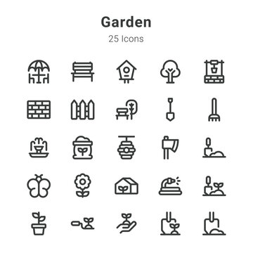 Garden icon set