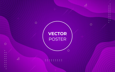 minimal abstract background with gradient purple color wave shape background. Eps10 vector