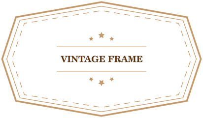 Vintage frame template. Vector illustration