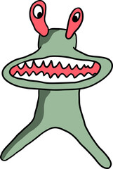 a simple cute monster illustration