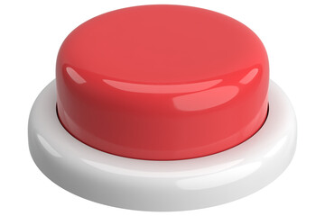 3D button. Push button. 3D illustration.