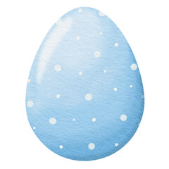 Blue Watercolor easter egg.