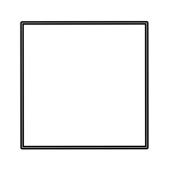 Obraz premium Black square frame element with line border png. 