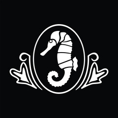 sea horse vector icon
