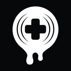 first aid icon, medical and pharmacy cross vector