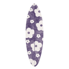 Purple watercolor surfboard.	
