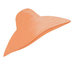 Orange Watercolor Sun hat.	