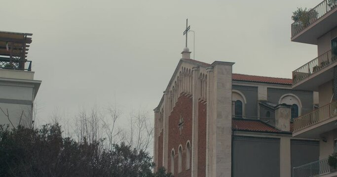 European Church in Pescara, Abruzzo, Italy shot in 4K