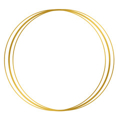 Gold circle frame.	
