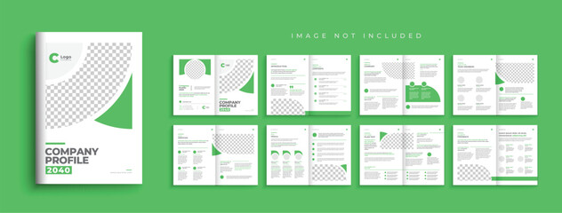 Company profile brochure template layout with unique and creative design, professional brochure template layout