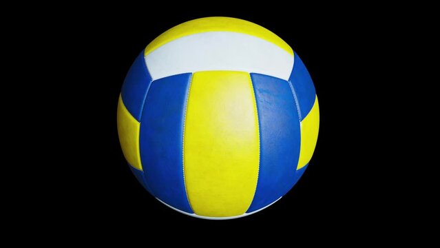 Classic Volleyball Ball animation loop isolated on background. Sport 3d render. More elements in our portfolio.