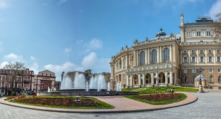 Obraz premium Fountain on the Theater Square in Odessa, Ukraine