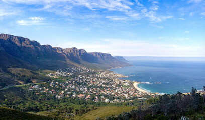 Camps Bay in Cape Town South Africa From Lions Head Peak