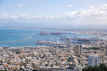 The cityscape of Haifa city and metropolitan area