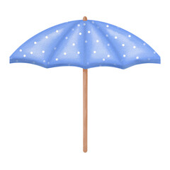 Blue Watercolor beach umbrella.